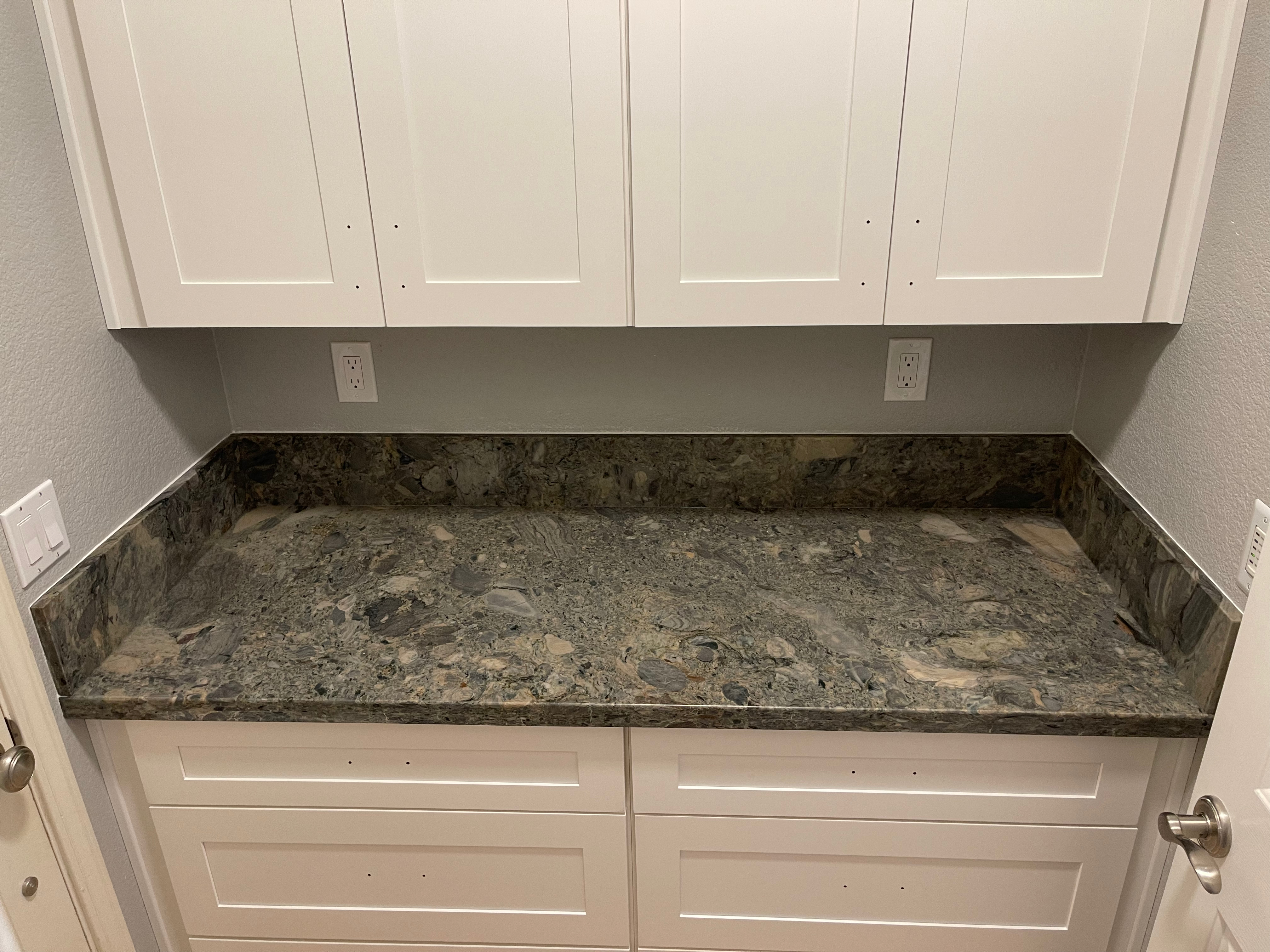 Exotic green stone countertop